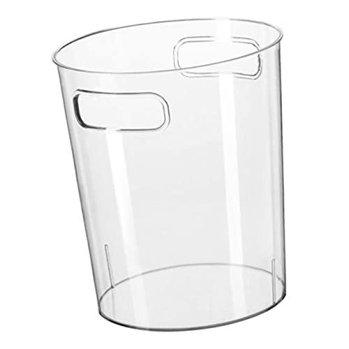 PRETYZOOM Pattumiera Trasparente Creativa Con Manico Per Casa E Ufficio Cestino Rifiuti Capacità Pet Per Cucina E Spazio Di Lavoro