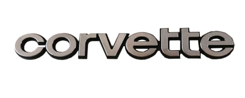 Image of Replacement for Corvette 1980-1982 C3 Rear Bumper Emblem Badge Script Corvette New (Chrome)