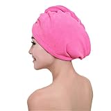 discountstore145 Soft Microfiber Hair Drying Shower Cap Turban Bath Towel Head Wrap Hat for Women Ro