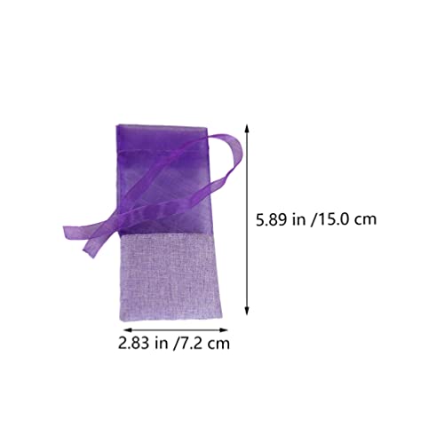 Bolsas de saco lavanda con cordón, 24 piezas miniatura 2