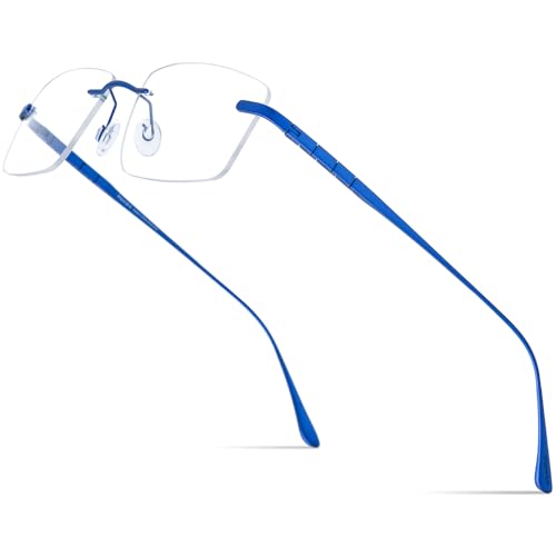 Image of FONEX Titanium Glasses Frame for Men,Square Eyewear Full Optical Eyeglasses F85641