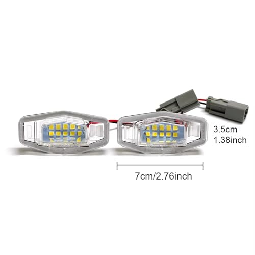 2 Luces para matrícula trasera compatibles con Acura TL TSX y MDX 7