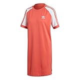 Seitennahtschlitze am Saum adidas Damen 3-Streifen Raglan Kleid, Trasca, 34