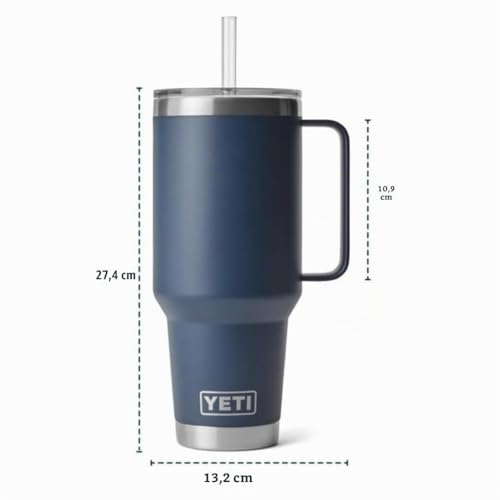 YETI Rambler Trinkbecher Mit Trinkhalmdeckel, Seafoam, 42 oz (1,2 l) – Ansicht 3