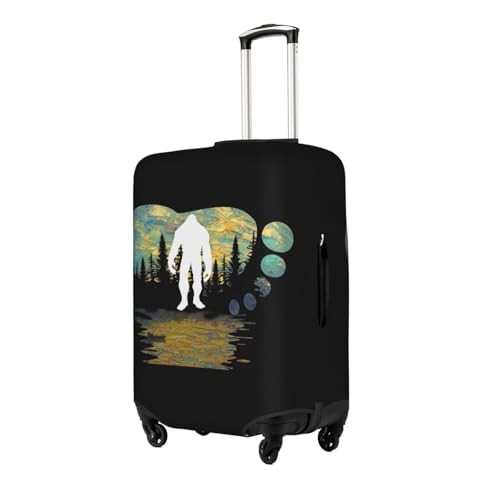 Travel Luggage Cover Moon Bigfoot Trees 4 Fashion Washable Baggage Suitcase Protector Fit For Luggage X-Large2