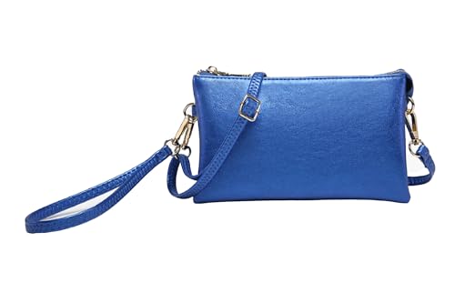 Image of JEN & CO. Riley Small Crossbody Bags Vegan Leather Wristlet Wallets Clutch Purses Shoulder Handbag for Women