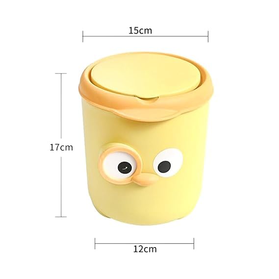 ARYKA Mini Desk Trash Can Cartoon Dustbin Tiny Trash Bin for Bathroom Home Offices Yellow | Household Supplies & Cleaning | Trash Cans & Wastebaskets | Home & Garden | 1 Mini Trash Can 1