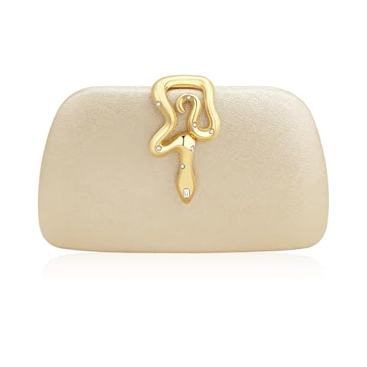 KOLODOGO Bolsa clutch feminina com glitter para noite com fivela de cobra dourada, elegante bolsa de noite para festa de formatura, Dourado, Medium