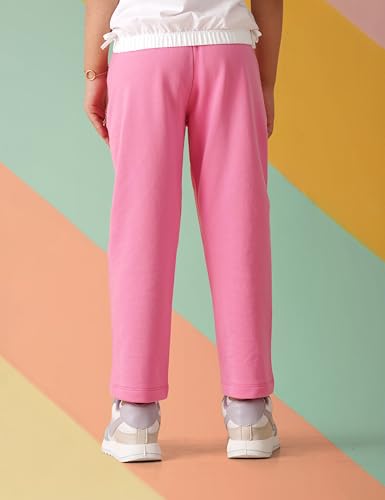 Image of Amazon Brand - Symbol Kids Girls Cotton Blend Straight Fit Track Pant