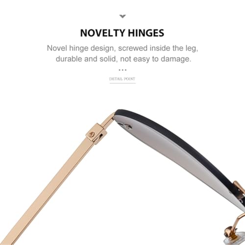 Small Oval Frame Sunglasses for Women Luxury Vintage Round Rimless Male Personality Fashion4