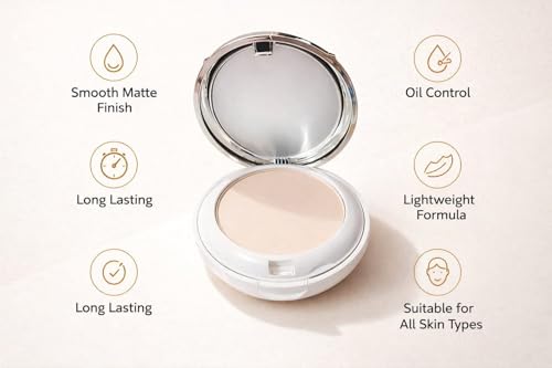 Image of Ads Pro Smooth Matte Compact Powder | Oil Control | Long Lasting Lightweight Face Powder | Suitable for All Skin Types (Natural Finish)