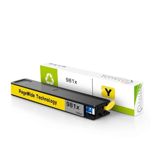 Cartouche 981X Jaune pour Éviter les Tracés Ternes sur Imprimantes PageWide 556 et MFP 586