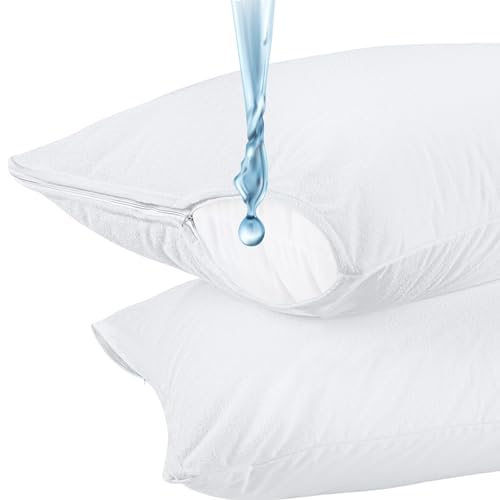 Zaprus 2 Pillow Protectors, Premium Quality Waterproof 100% ...