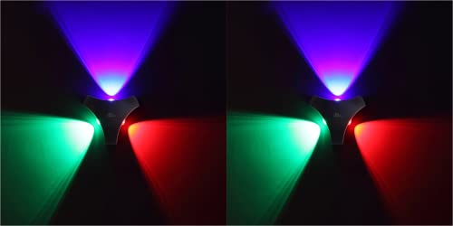 Image of Murphy 6-Watt 3 Way Up Down Outdoor LED Wall Light with Aluminium IP65 Grade Waterproof Body (Multi Color, Pack of 2)