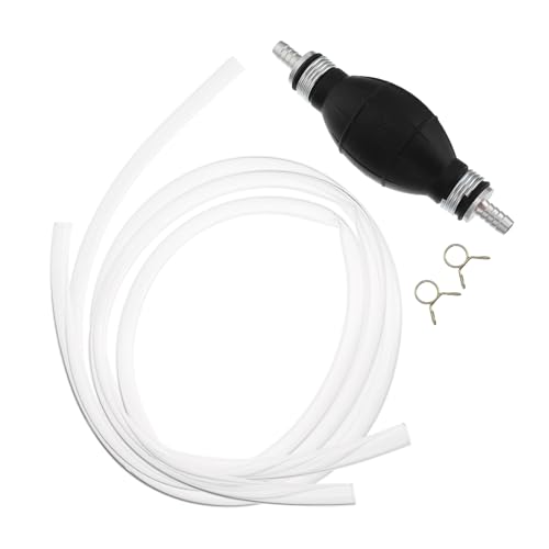 TOKIDNY 手動式オイル吸引ポンプ 耐熱透明ホース付き 高流量シフォンポンプ 軽量持ち運び可 草刈機自動車対応 燃料移送に