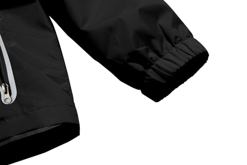 Image of Boys Girls Rain Jackets Lightweight Waterproof Hooded Raincoat Lined Windbreakers for Kids
