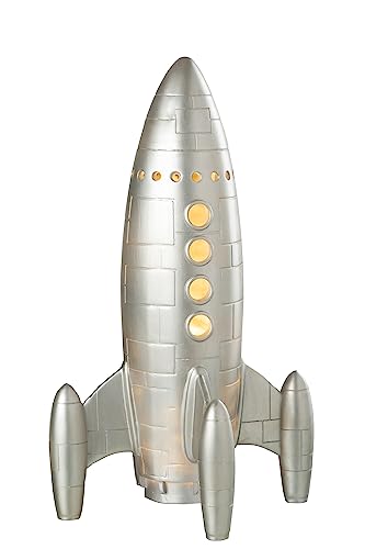 Lampe fusée J-Line résine argent au design sculptural haut de gamme