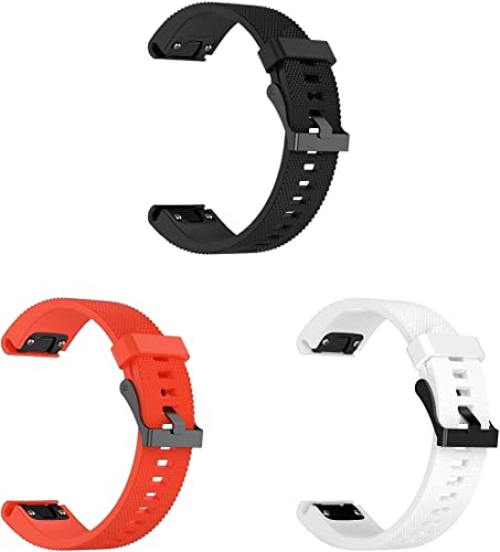 Preisvergleich Produktbild Gransho Silikon Uhrenarmband kompatibel mit Garmin Approach S60 / Approach S62, Ersatzarmband Sportarmband Uhr Zubehör (3-Pack I)