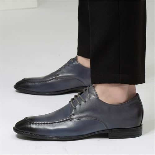 Mens Oxford Derby Dress Shoes Leather Business Casual Comfortable Soft Sole Non Slip Walking Brogue Footwear Lace up2
