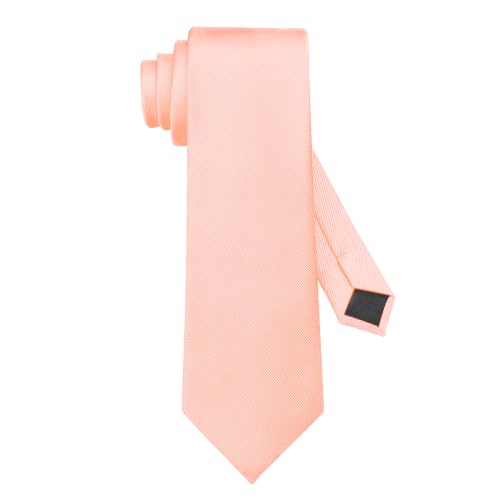 Image of DecTwig Men's Ties Solid Color Formal Neckties 3.15 inch (8CM) Black Ties For Men