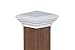 4x4 Post Cap (3.5" x 3.5") - (Case of 12) White Pyramid Top - With 10 Year Warranty