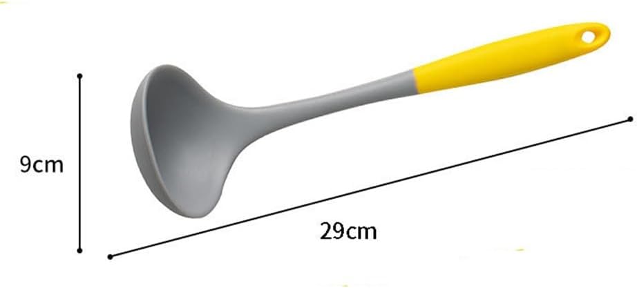 Household Soup Ladle Funnel Spatula Set Two-colour for Kitchen Non-stick Pots and Pans