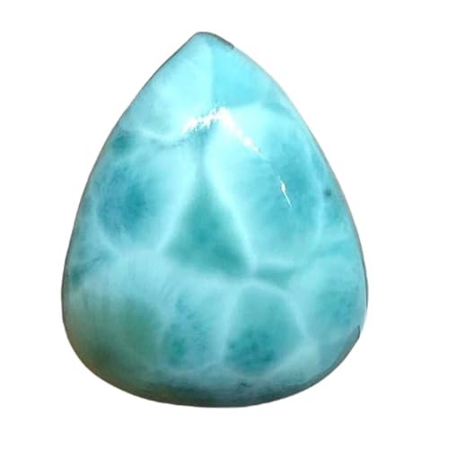 Larimar cabochon poire pour créer vos colliers d'été et bagues bohèmes faits main