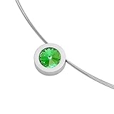 Hochwertige, umweltfreundliche Materialien: handpolierter Edelstahl mit Swarovski Zirkonia im Brillantschliff,
