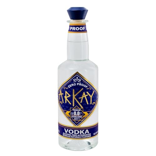 ArKay - Zero Proof Vodka - Non-Alcoholic Vodka Flavor - 0 Calories, 0 Sugar - Alcohol-Free Alternative - Ideal for Cocktails & Mocktails - 33.3 Fl Oz (1L)
