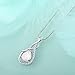 STARCHENIE Created Opal Necklace for Women 925 Sterling Silver Infinity Teardrop Pendant Birthstone Jewelry