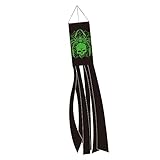 Decoraciones de Halloween reutilizables y duraderas: los calcetines de viento de Halloween están hechos de tela de poliéster liviana de alta calidad, que puede volar incluso con la brisa. No se decolora, es duradero y se puede reutilizar el próximo año