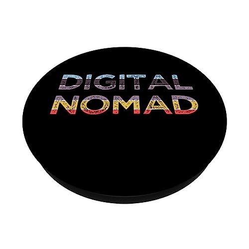 Digital Nomad Co-Worker Coworker PopSockets Swappable PopGrip, Black - Image 2