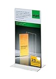 Sigel TA224 Tischaufsteller DIN lang gerade, hochwertiges glasklares Acryl, Werbeaufsteller