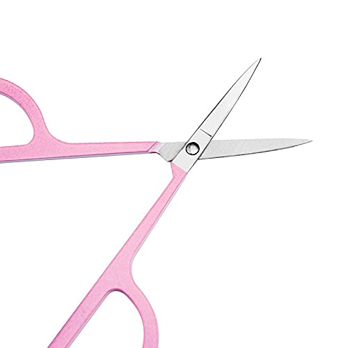 Forbici artigianali 1PC Forbici for sopracciglia in acciaio inossidabile Ciglia Naso Rimuovi punta tonda Trimmer for testa Cura personale Trucco Strumenti di bellezza Forbici
