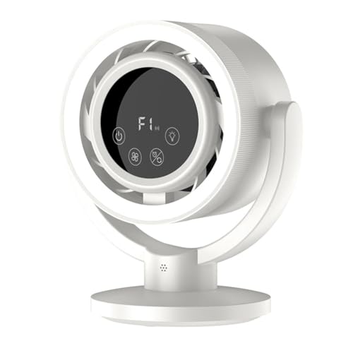 Uxsjakjsd Ventilador de Escritorio USB Sin Aspas, Controlado por IA, con de Voz y Pantalla Táctil Digital para Uso en Exteriores y en el Hogar.