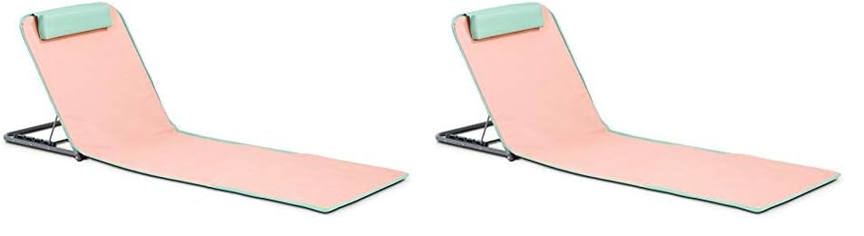 Clic Clac des Plages Matelas de Plage Orange (134 x 48 x 40 cm) (Lot de 2)