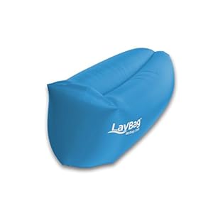 LayBag™ エアーベッド 真のオリジナル ユニークな空気充填式 ビーチソファ 超軽量(ブルー)