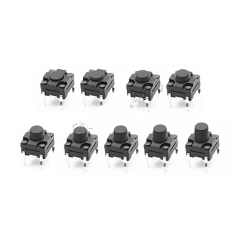 Interrupteur tactile 6x6x5mm à 4 broches pour circuits électroniques (Lot de 20)