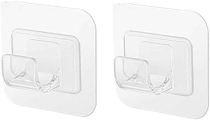 NevStp Strong Curtain Rod Bracket Holders Hooks Self-Adhesive Adjustable Wall Curtain Fixed Clip Hanging Rack Hook Bathroom Accessories,White,10pcs
