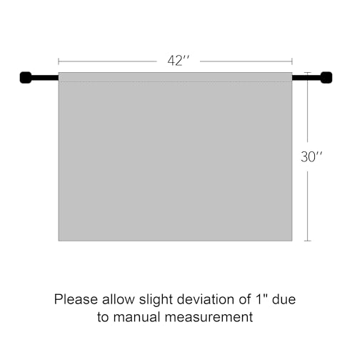 RYB HOME Small Curtains Blackout - Privacy Energy Efficiency Mini Curtains for Kids Bedroom RV Camper Windows Trailer Bathroom Kitchen Cabinet Window Tiers, W 42 x L 30, Chocolate Brown, 2 Pcs