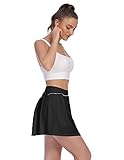 BEQUEME ZWEI SCHICHTEN: Rock Damen Tennisrock eingebaute flexible Mesh-Innenschuh-Shorts innen, Sie können Ihren Sport ohne Sorgen genießen