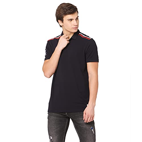 Image of Spykar Henley Neck Full Sleeve Orange Solid T-Shirt for Men