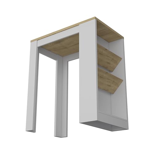 Enhance Kitchen Organization with 3-Tier Kitchen Island, Versatile Wood Top and Display Shelves, Modern Design for Any Home Decor - Image 7