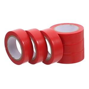 Veemoon 6 Rollen Elektrisches Isolierband Rot