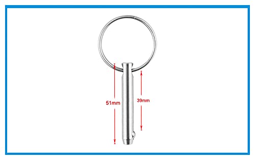 Ferragens para Iates Marítimos 6.3 * 51mm Marine Grau 1/4 polegada Bola de Bola de Liberação Rápida