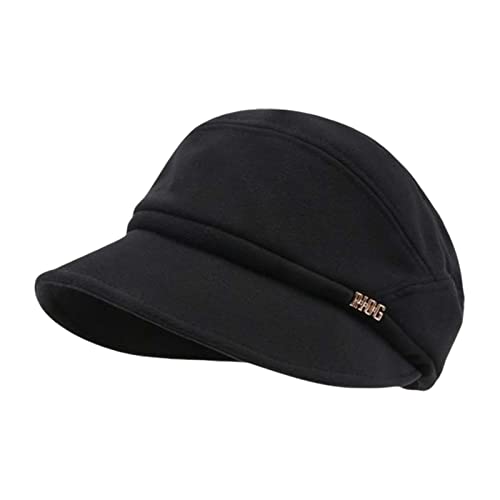 Pomurom Ballonmützen für Damen - Modische Wintermützen für Damen,Baskenmützen für Damen, Baskenmützen mit verstellbarem Visier, Ballonmützen mit großer Krempe Cover