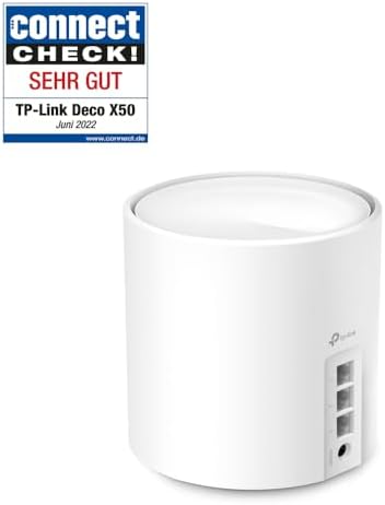 Bild 1 - TP-Link Deco X50 Mesh WLAN Set (3 Pack), Wi-Fi 6 AX3000 Dual Band Router & Repeater, 3X Gigabit Ports für Jede Einheit, empfohlen für Häuser mit 4-6 Schlafzimmern, Umfassender Jugendschutz, WPA3
