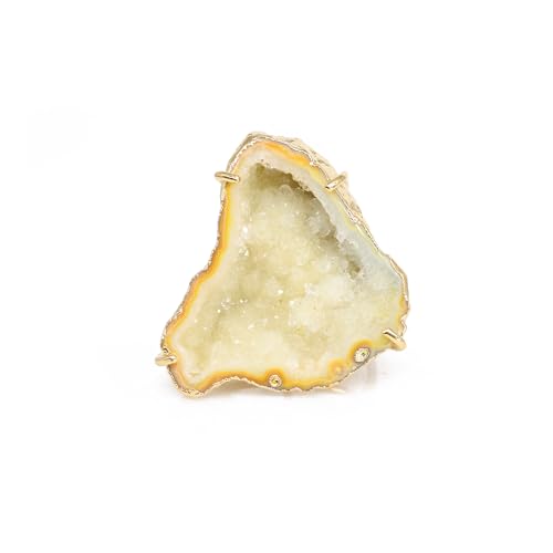 Bague agate druzy faite main Cleopatra : le cadeau d'anniversaire idéal pour femme