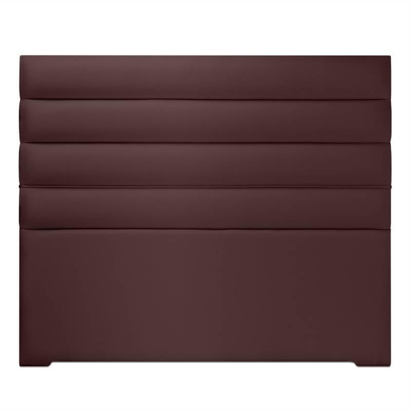 Ventadecolchones - Cabecero de Cama Tapizado en Polipiel Wengué, Modelo Franklin Largo. Acolchado 8 cm Grosor. Medida 166 x 125 cm para Cama de 150 ó 160 cm