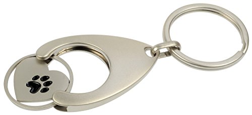 Schlüsselanhänger Einkaufswagenchip 'Herz mit Spuren'
